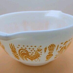 Vintage Pyrex 442 Mixing Bowl 1.5 QT – Amish Butterprint Orange Pumpkin Rare